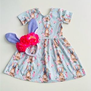 🐰 Bunny Dress & Ears Size 3T 🌸